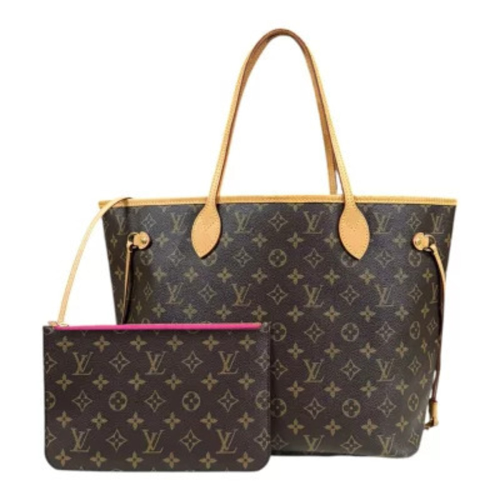Louis Vuitton Neverfull Monogram Tote Bag Canvas Brown